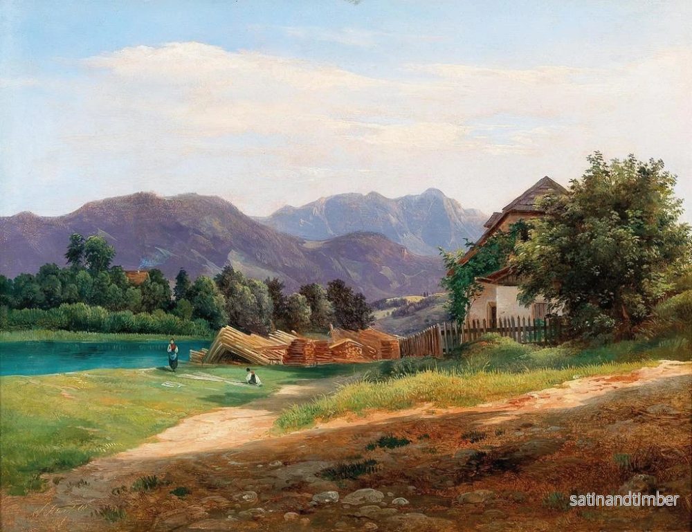 Reproduktion av målningen Landskap med lagrat trä - Wilhelm Steinfeld - Bild 2