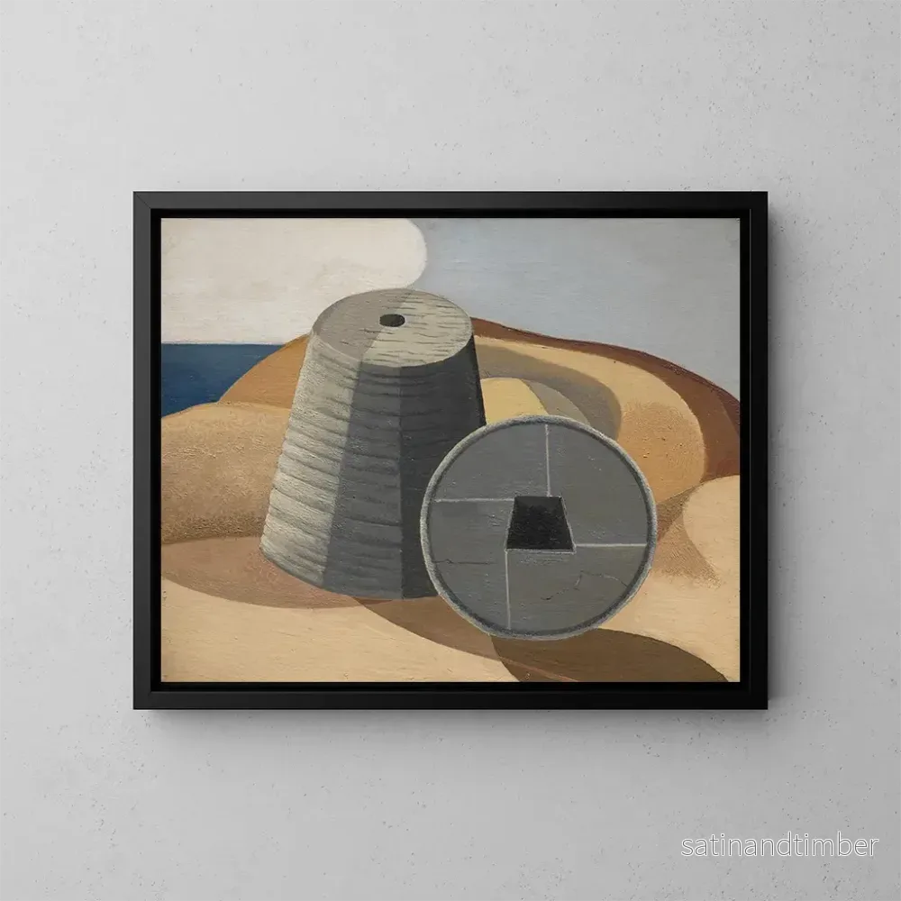 Reproduktion av målningen Objets minéraux - Paul Nash