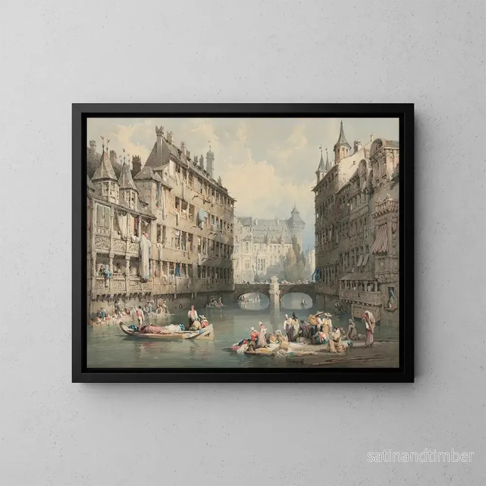 Reproduktion av målningen Vue de Nuremberg - Samuel Prout