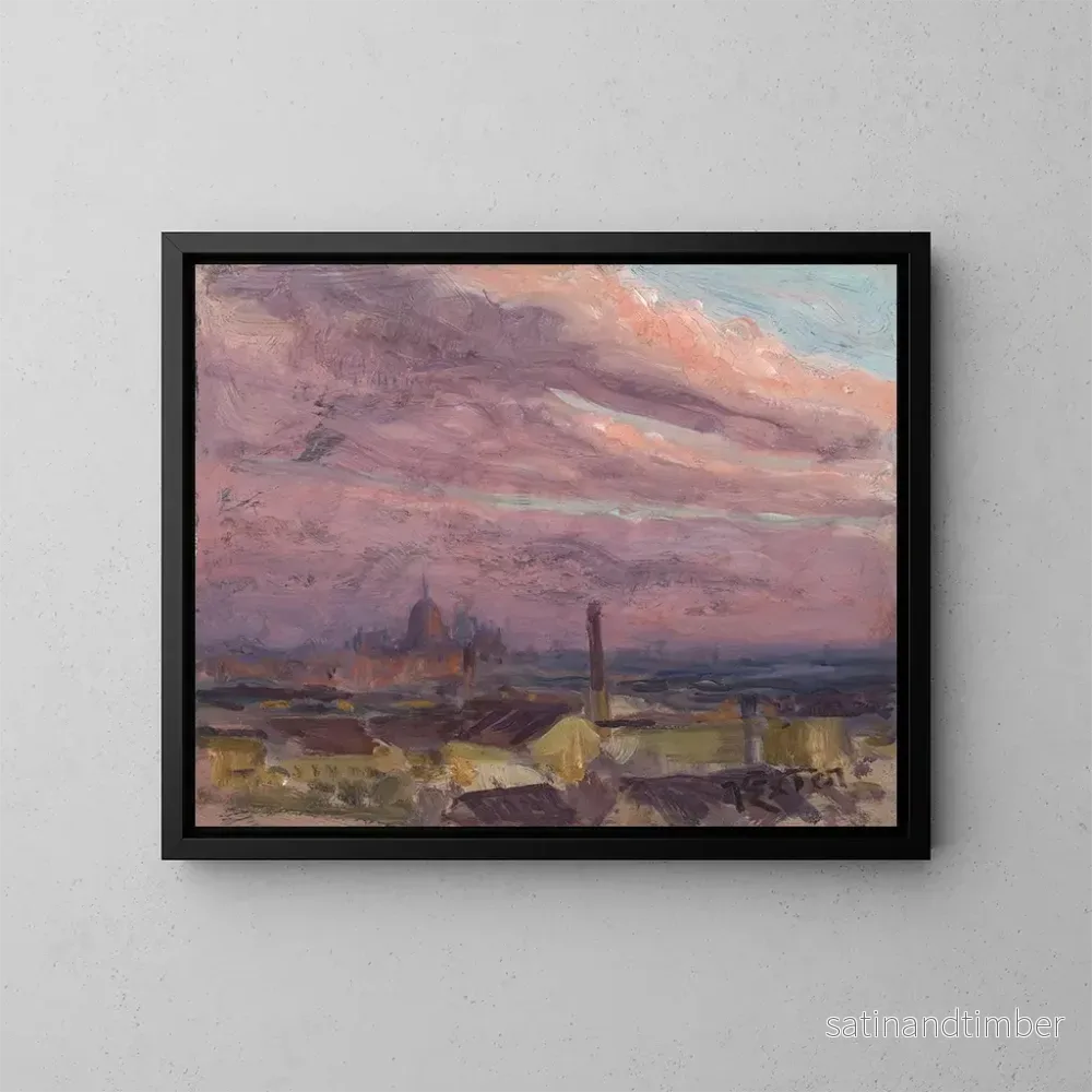 Reproduktion av målningen Ciel du soir sur Munich – Julius Exter Reproduktion av målningen Ciel du soir sur Munich – Julius Exter