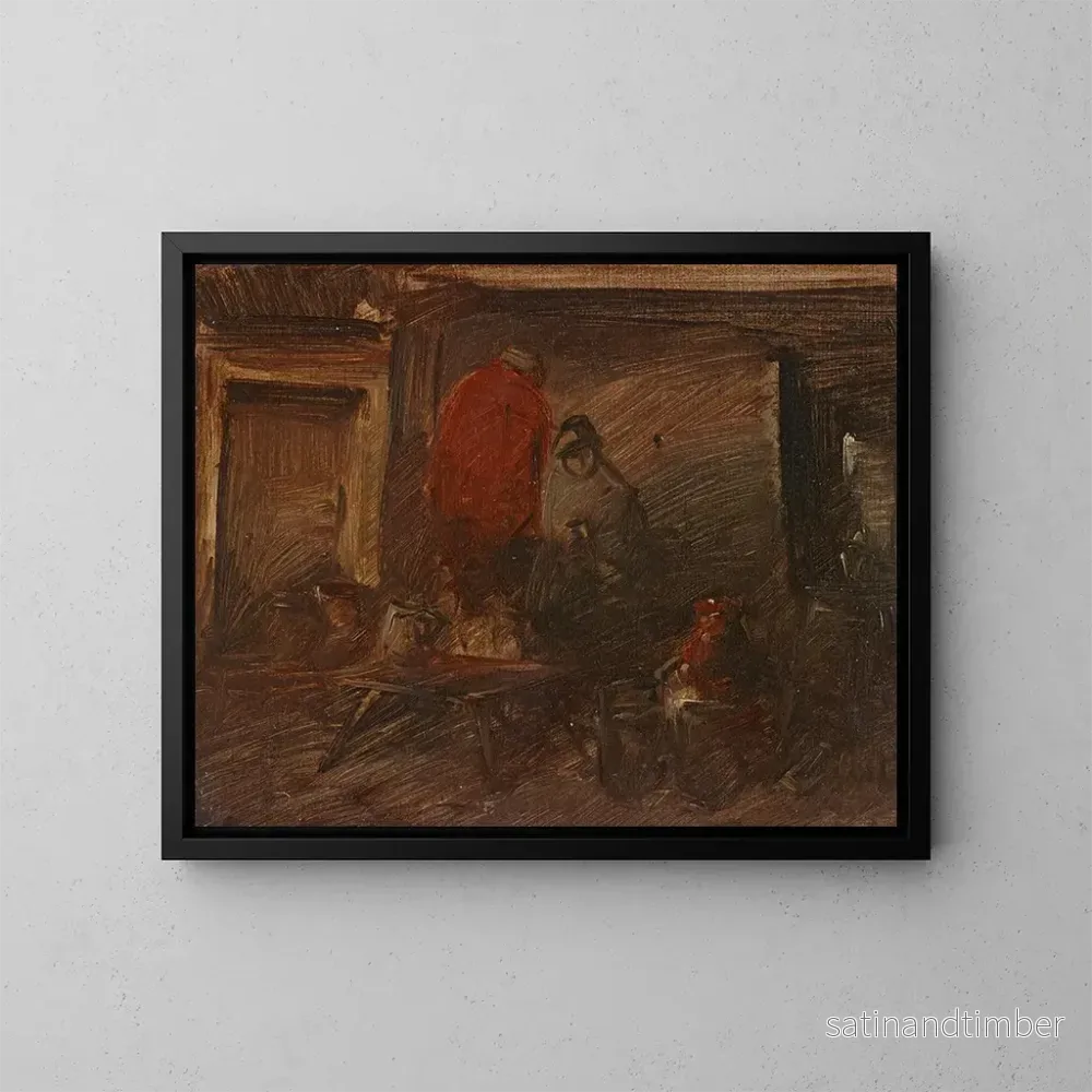 Reproduktion av målningen Auberge hollandaise - Wilhelm Busch