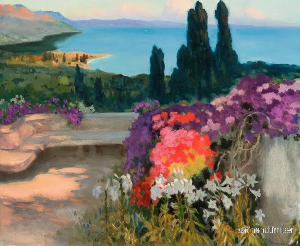 Reproduktion av målningen Landskap i söder Taormina - Kazimierz Stabrowski - Bild 2