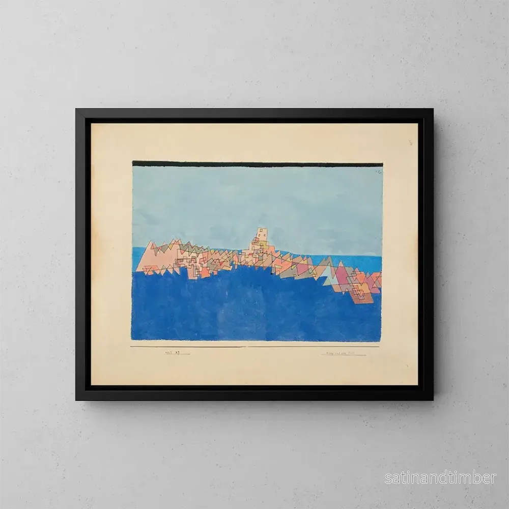 Reproduktion av målningen Château sur le récif - Paul Klee