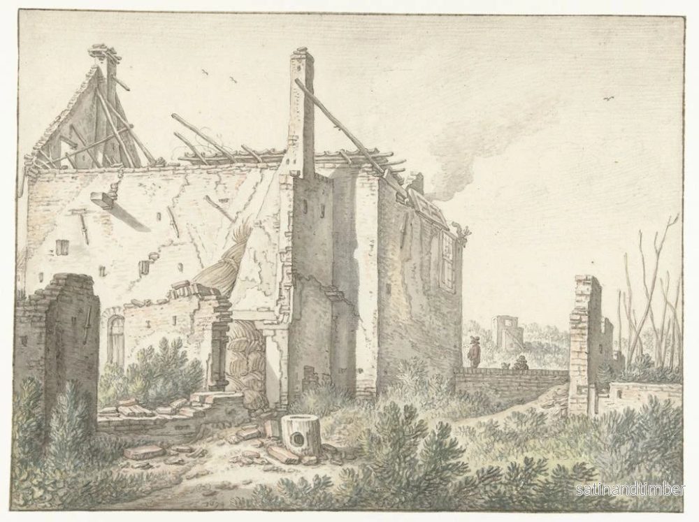 Reproduktion av målningen Rune d'une maison à Utrecht - Herman Saftleven - Bild 2