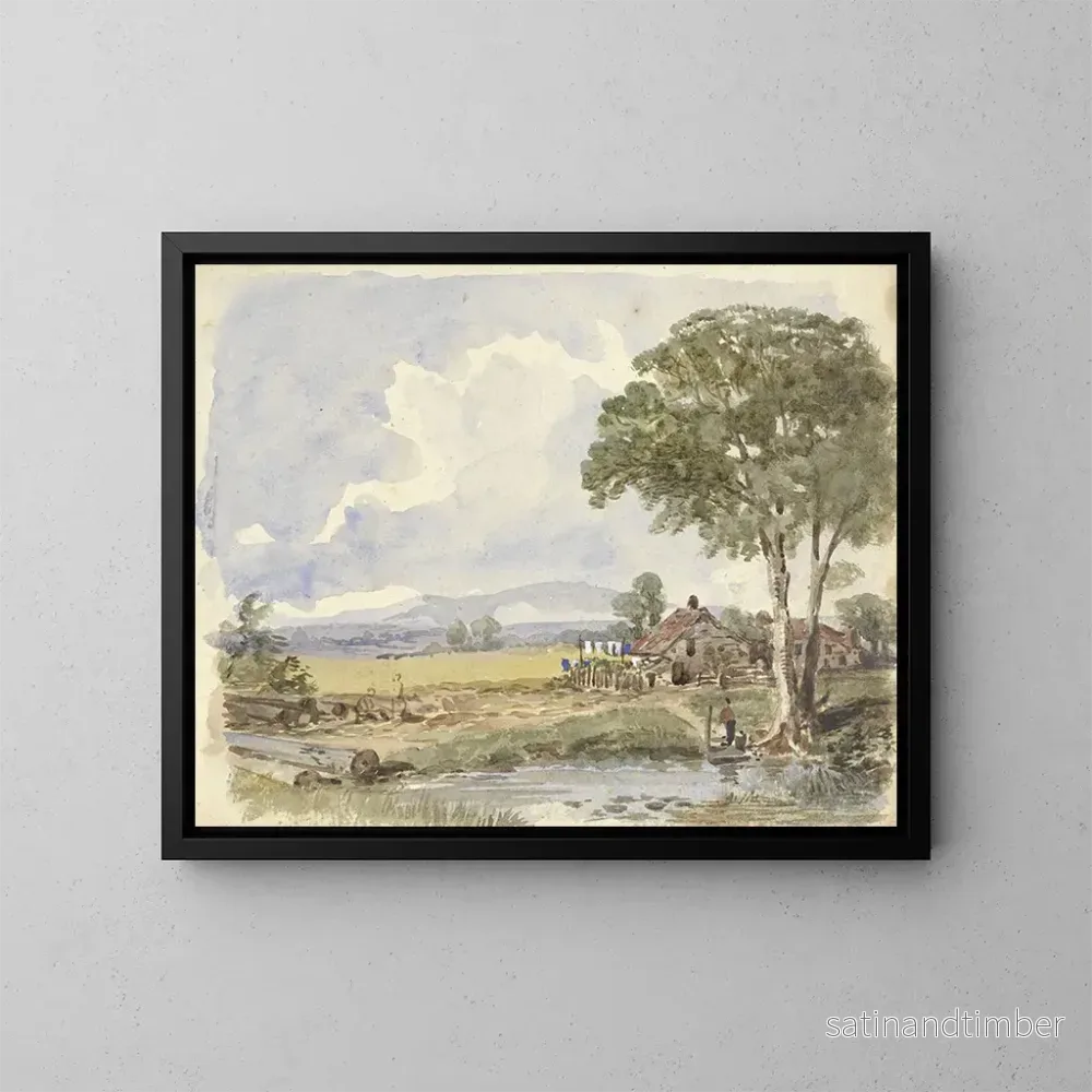 Reproduktion av målningen Landskap med gård - Pieter van Loon