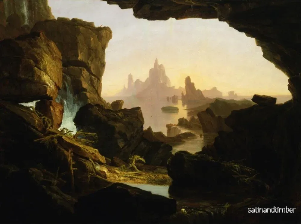 Reproduktion av målningen Le Retrait des Eaux du Déluge - Thomas Cole - Bild 2