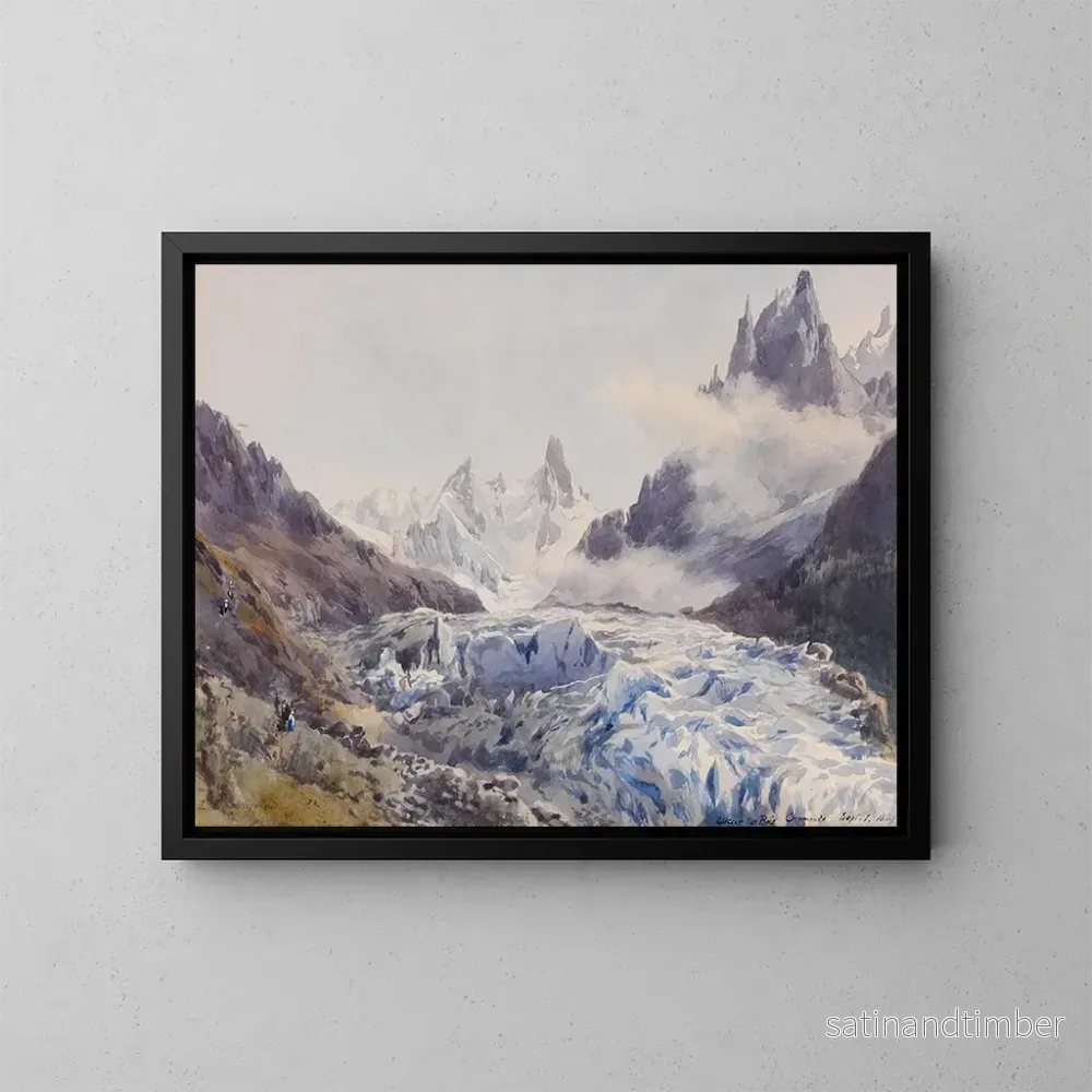 Reproduktion av målningen Glacier des Bois, Chamonix - Edward Theodore Compton