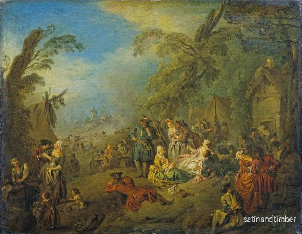 Reproduktion av målningen Les Vivandières de Brest - Jean-Baptiste Pater - Bild 2