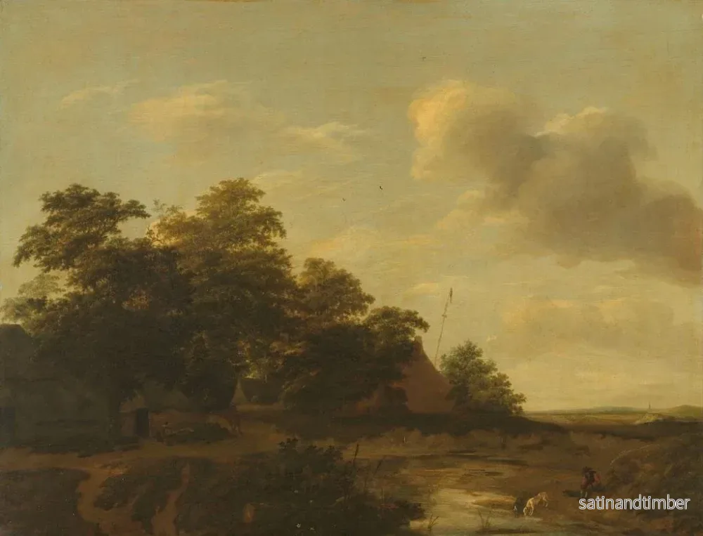 Reproduktion av målningen Landskap med en gård - Jan Vermeer van Haarlem l'Ancien - Bild 2