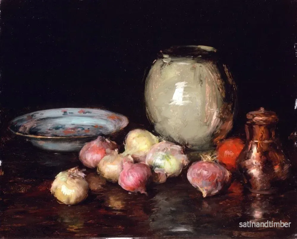 Reproduktion av målningen Juste des oignons - William Merritt Chase - Bild 2