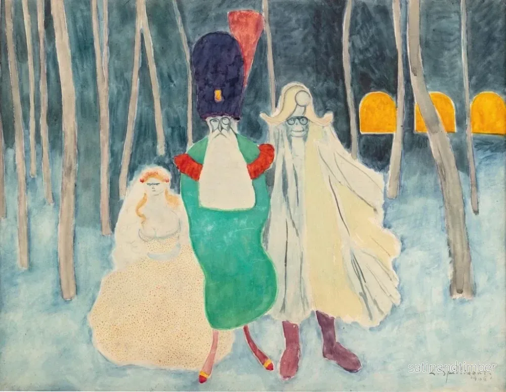 Reproduktion av målningen Mascarade Léopold II, Napoléon och blomsterflickan - Léon Spilliaert - Bild 2