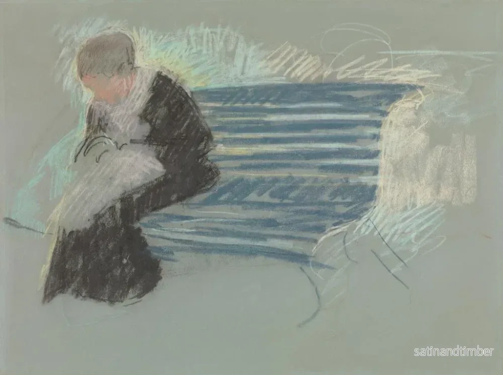 Reproduktion av målningen av kvinna på en bänk - Mary Cassatt - Bild 2