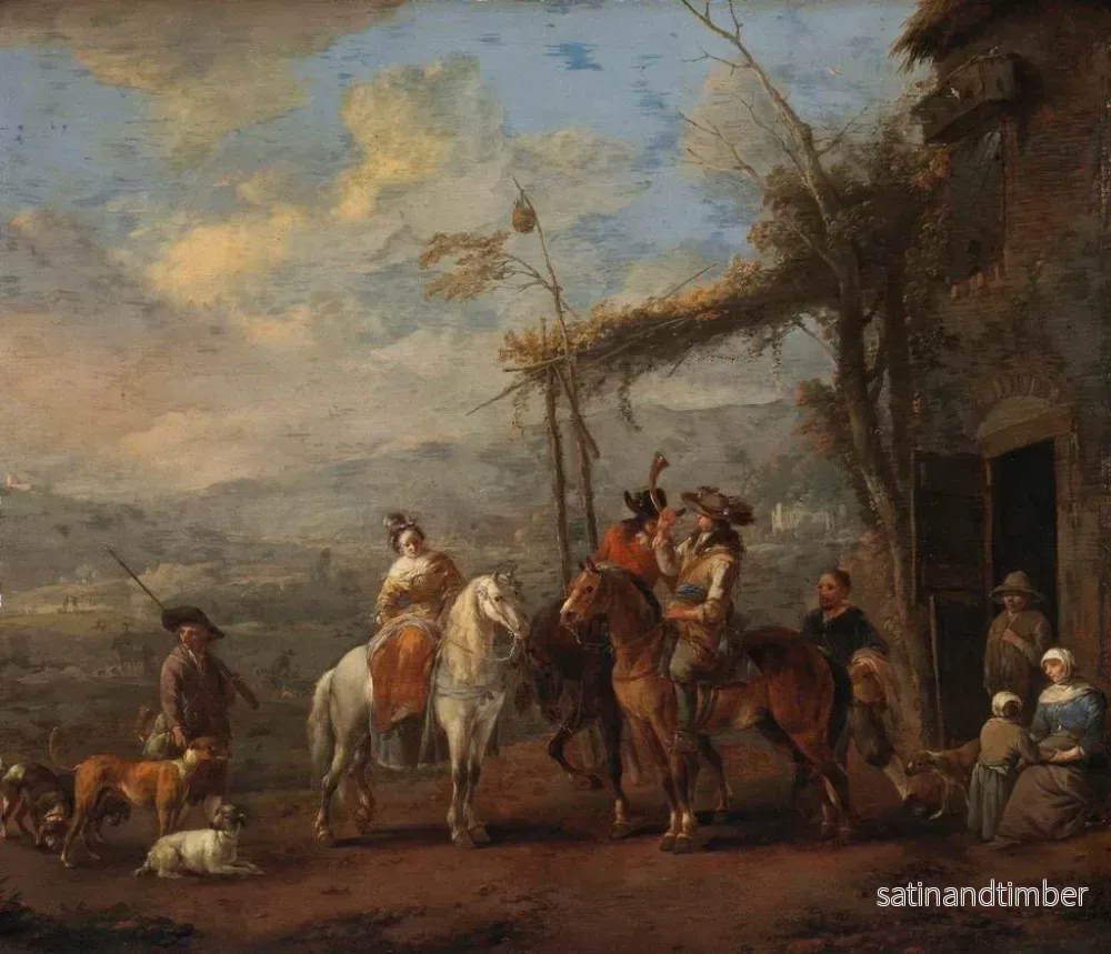 Reproduktion av målningen En jaktdel - Johannes Lingelbach - Bild 2