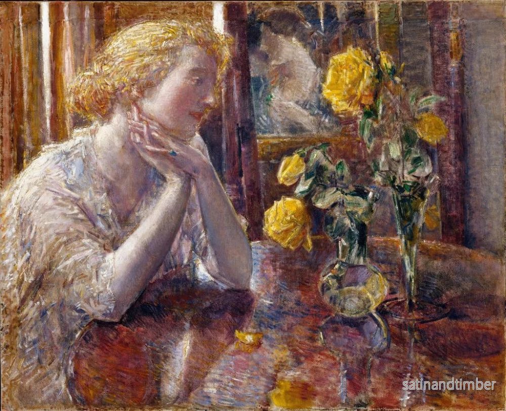 Reproduktion av målningen Roses Marchal Niel - Childe Hassam - Bild 2