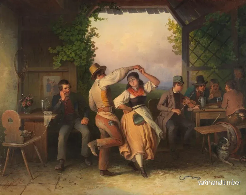 Reproduktion av målningen Par dansande - Johann Baptist Wengler - Bild 2