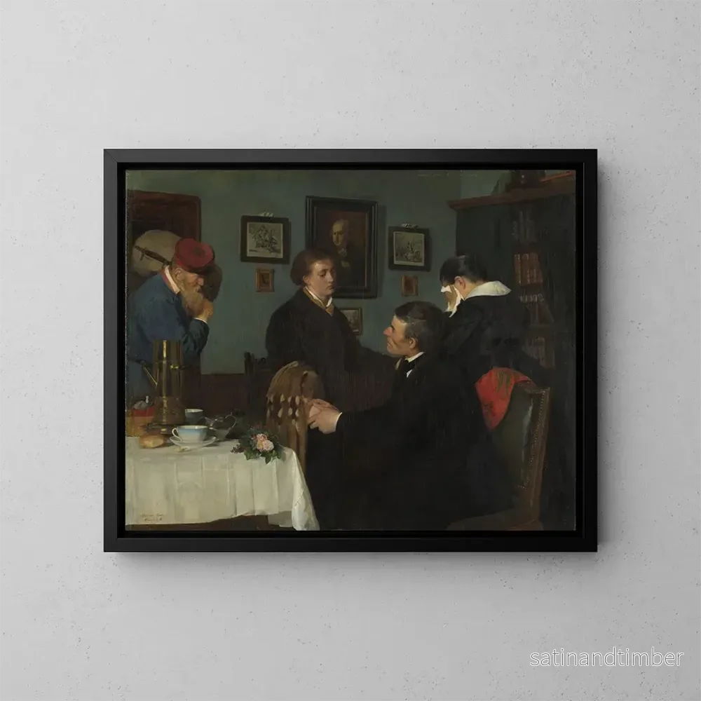 Reproduktion av målningen L'Adieu - Harriet Backer