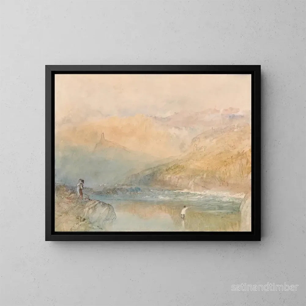 Reproduktion av målningen på Mosel nära Traben-Trarbach - Joseph Mallord William Turner