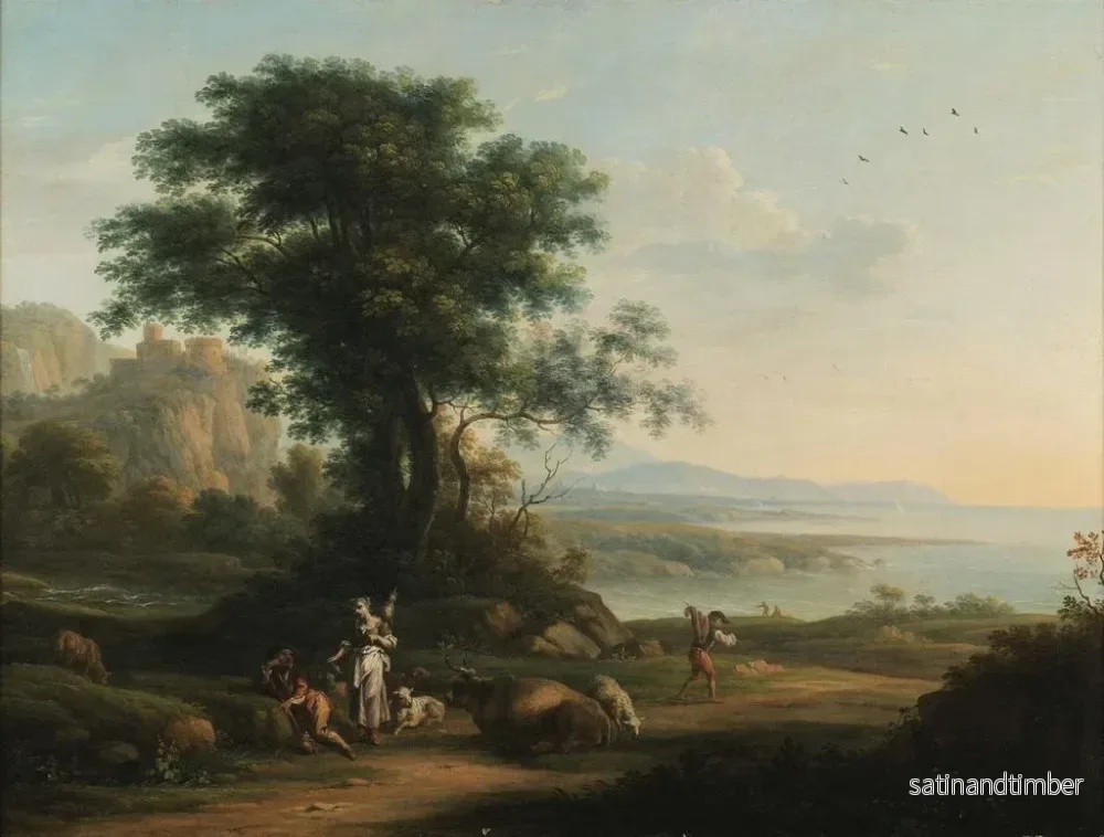 Reproduktion av målningen Scen pastoral - Vittorio Amedeo Cignaroli - Bild 2