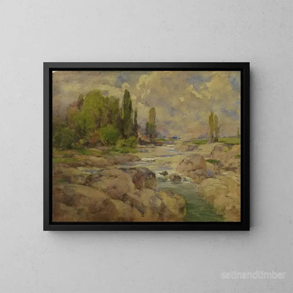 Reproduktion av målningen Le ruisseau Normal Rock - William Henry Holmes