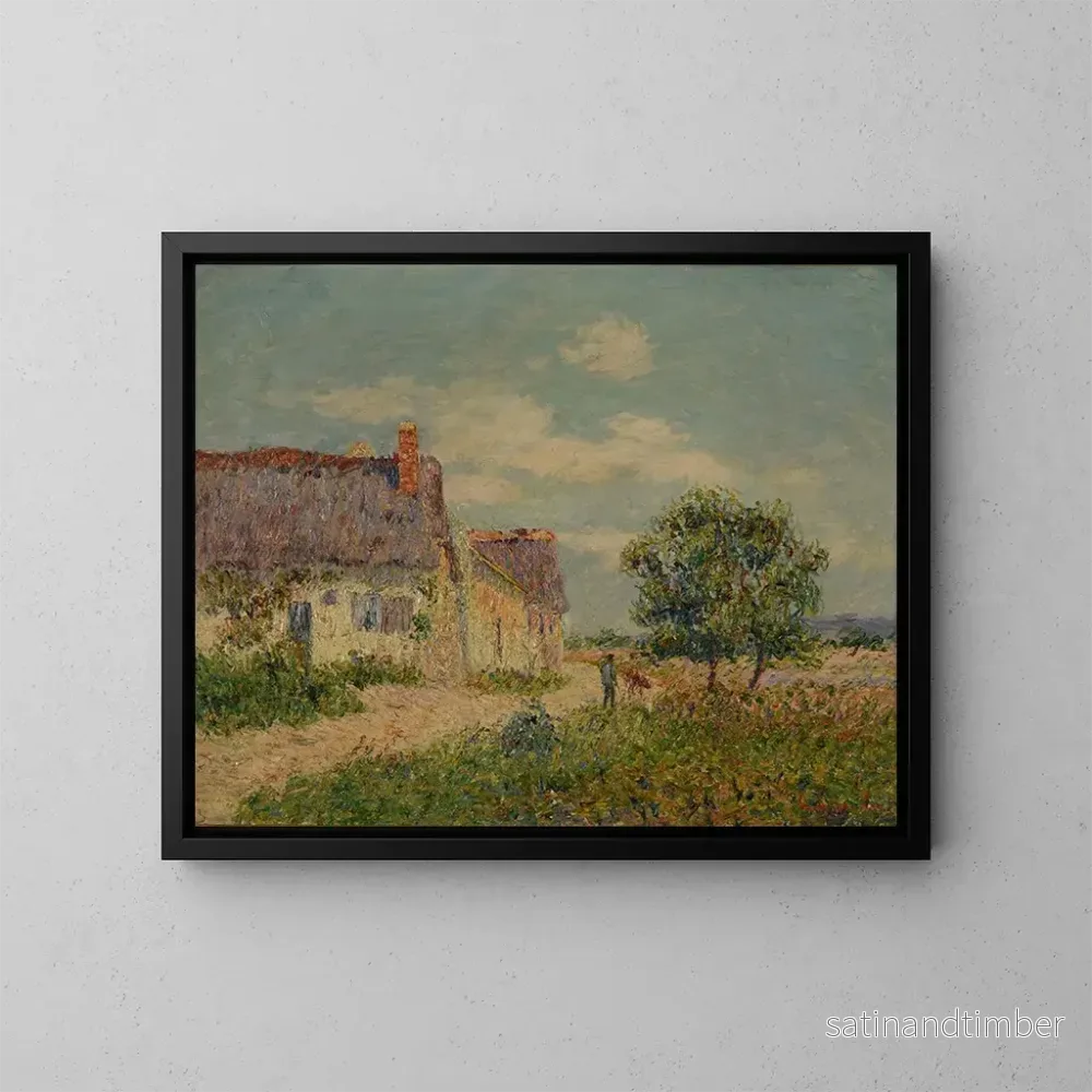 Reproduktion av målningen av Chaumière au Vandreuil - Gustave Loiseau