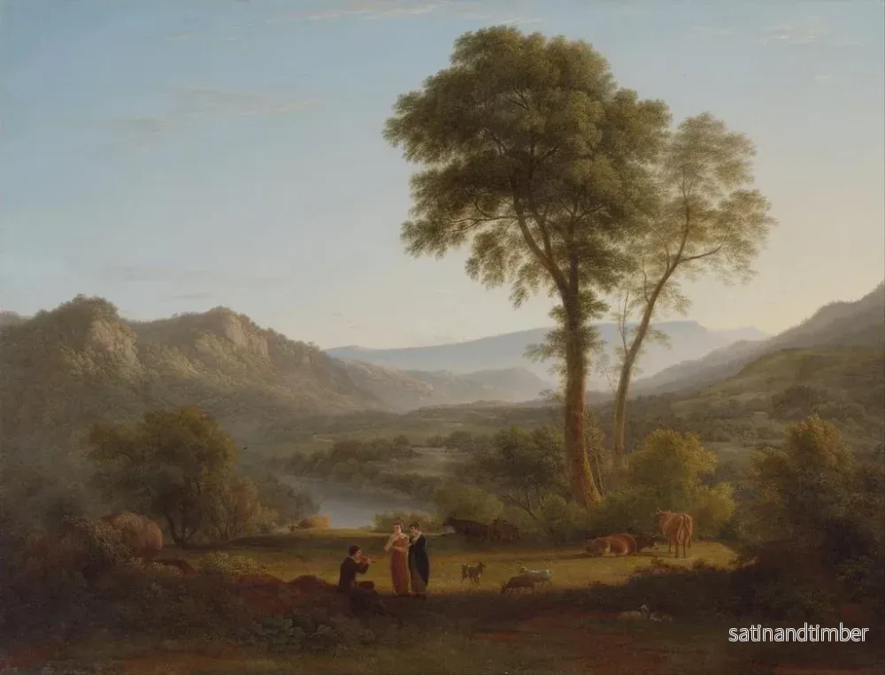 Reproduktion av målningen À Matlock, la brume se lève - John Glover - Bild 2