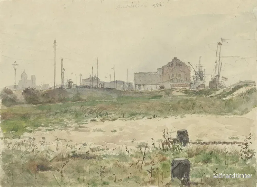 Reproduktion av målningen Quai des Commerces à Amsterdam - Jan Hoynck van Papendrecht - Bild 2