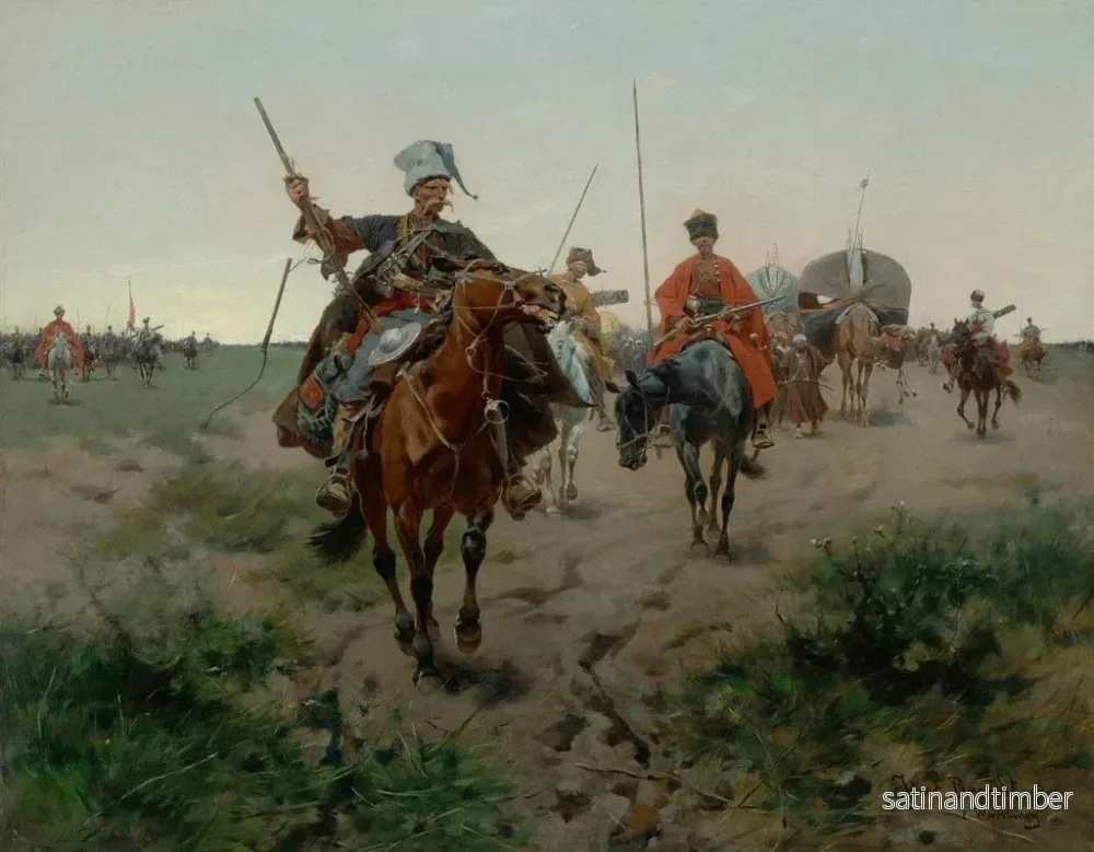 Reproduktion av målningen La Caravane - Josef von Brandt - Bild 2