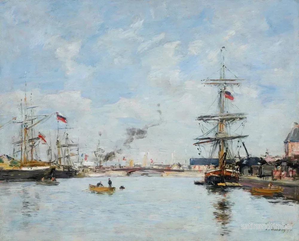 Reproduktion av målningen Deauville, le bassin Mare Haute - Eugène Boudin - Bild 2