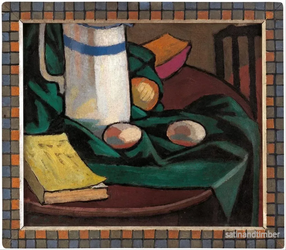 Reproduktion av målningen av stilleben med en kruka och ägg - Roger Fry - Bild 2