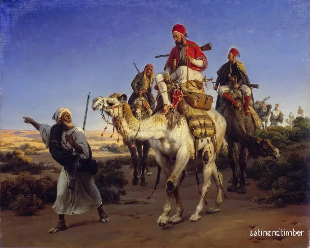 Reproduktion av målningen L'artisten och hans följeslagare som reser i öknen - Horace Vernet - Bild 2
