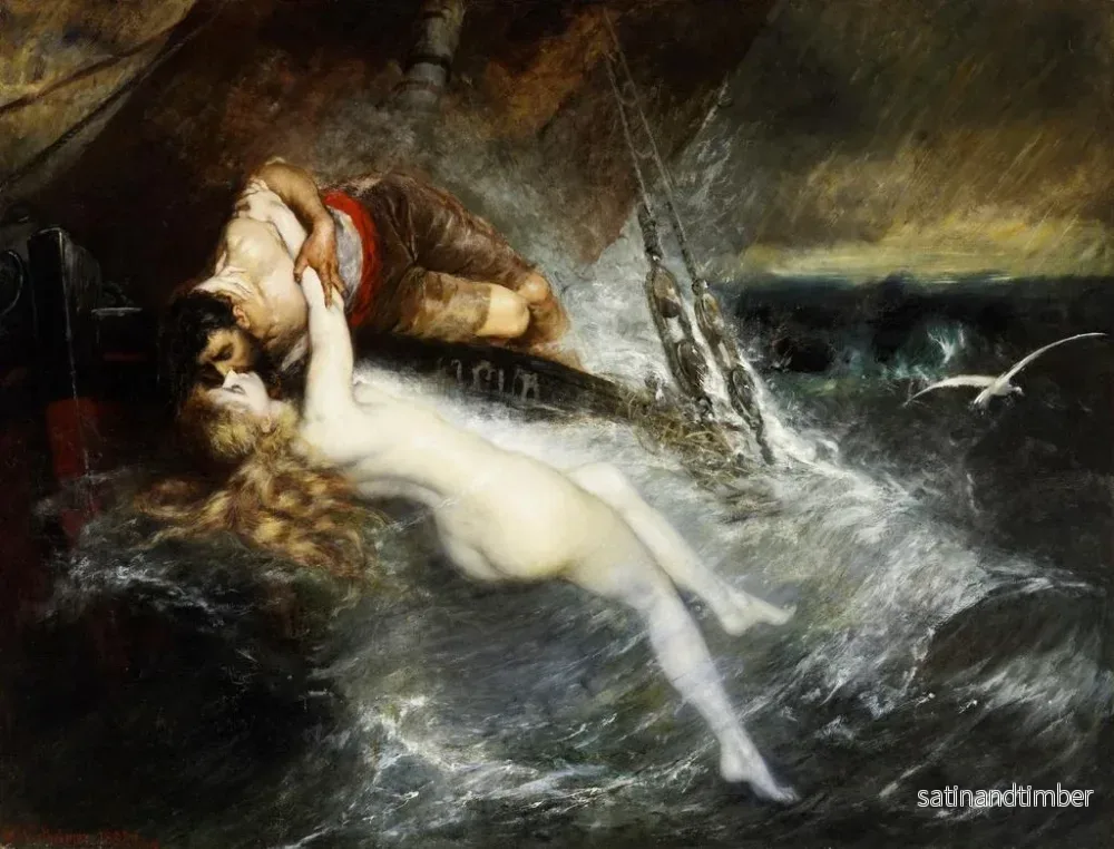 Reproduktion av målningen Le Baiser de la Sirène - Gustav Wertheimer - Bild 2