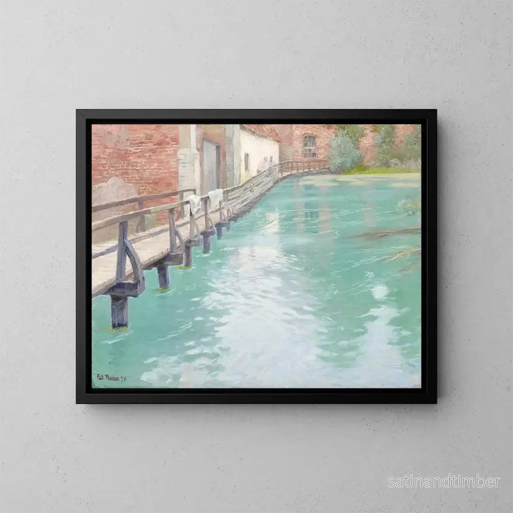 Reproduktion av målningen Les Moulins à Montreuil-sur-Mer, Normandie - Frits Thaulow