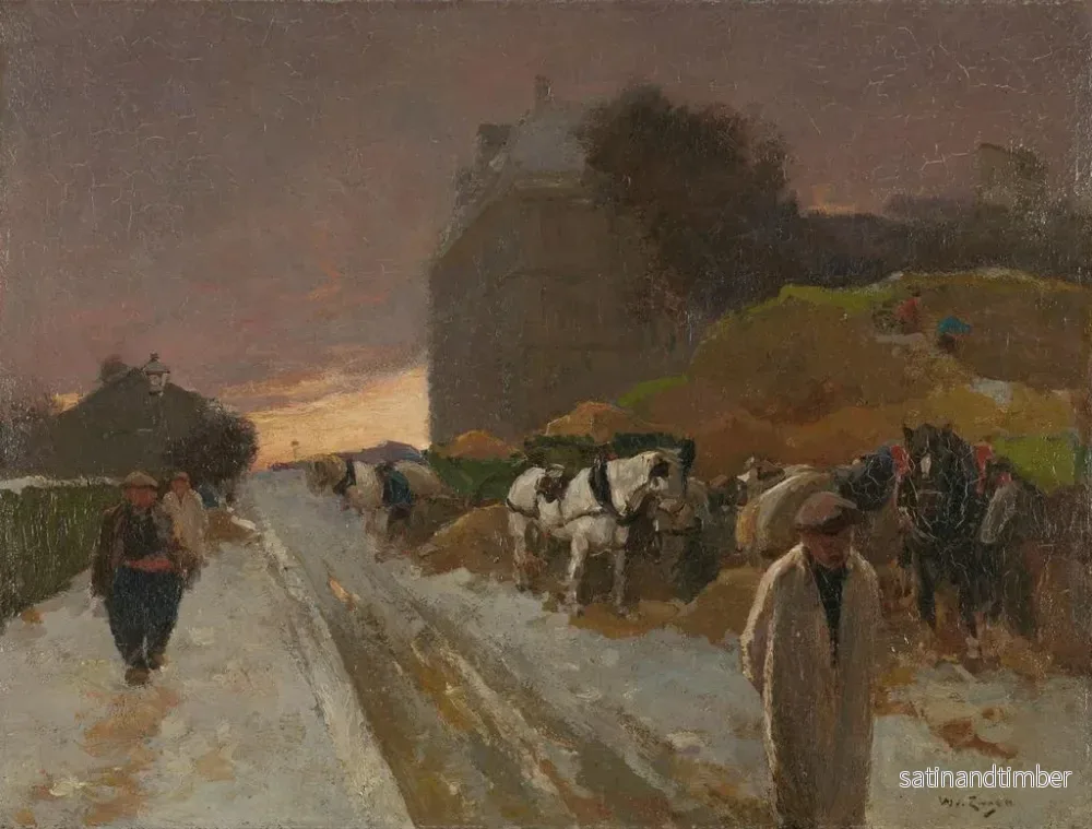Reproduktion av målningen Rue à Montmartre, Paris en hiver - Willem de Zwart - Bild 2