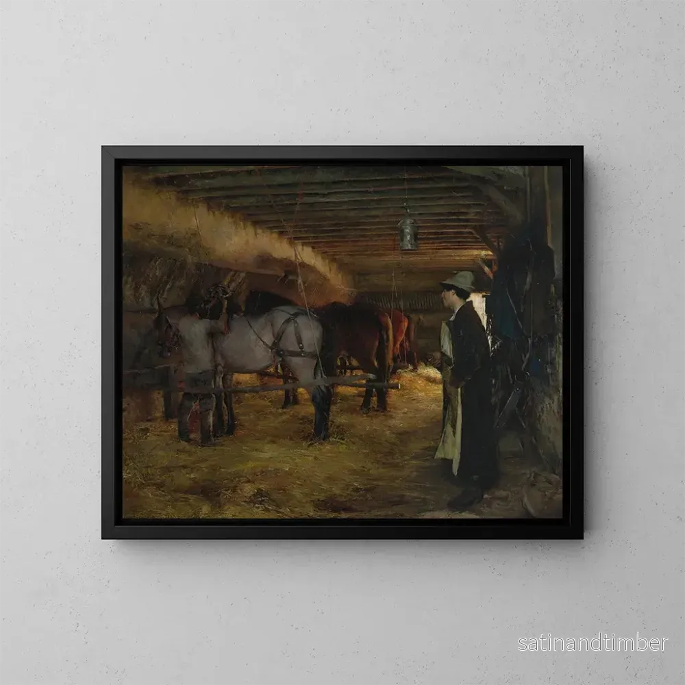 Reproduktion av målningen En stuga - Pascal-Adolphe-Jean Dagnan-Bouveret