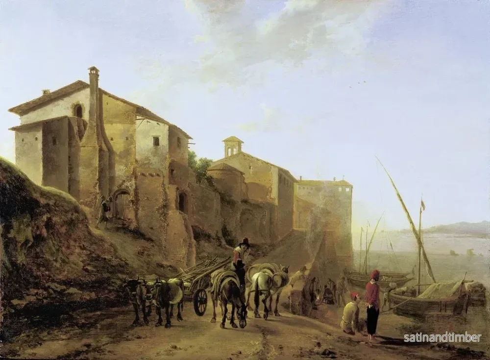 Reproduktion av målningen Vue de la Ripa Grande à Rome - Jan Both - Bild 2