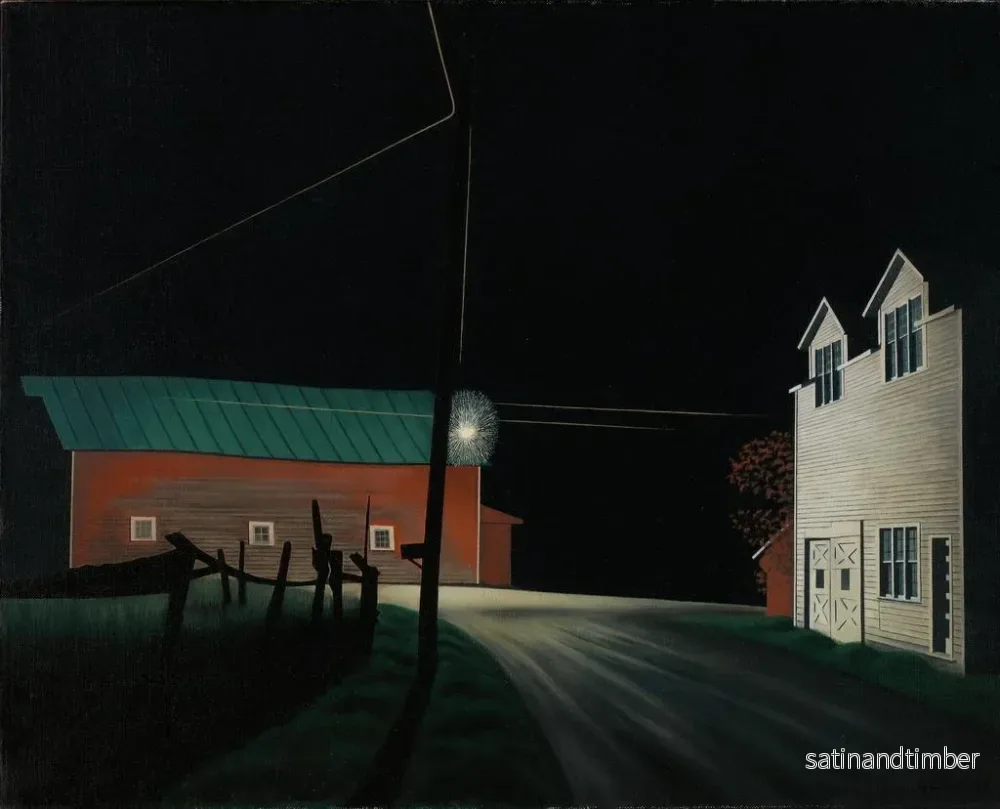 Reproduktion av målningen Lumière vive aux coins de Russell - George Copeland Ault - Bild 2