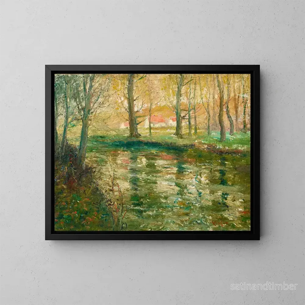 Reproduktion av målningen Toits rouges - Ernest Lawson