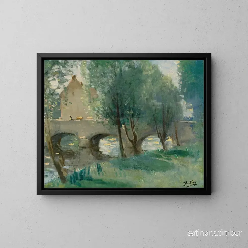 Reproduktion av målningen Le Pont - Pierre-Eugène Montzin