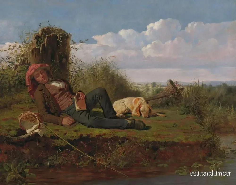 Reproduktion av målningen Le Pêcheur paresseux - William Tylee Ranney - Bild 2
