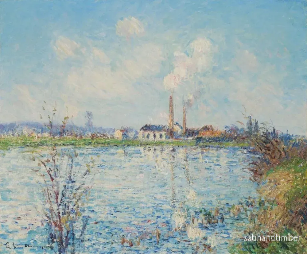 Reproduktion av målningen Fabrique des bords de l'Oise - Gustave Loiseau - Bild 2