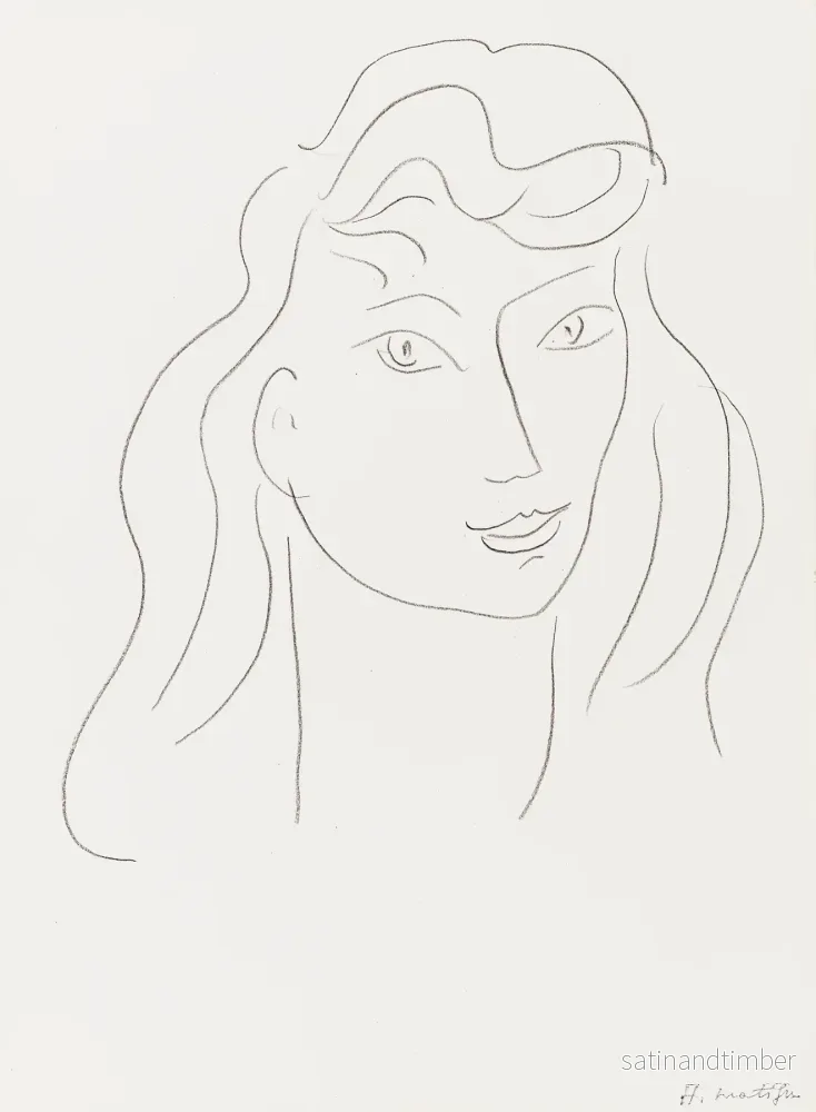 Reproduction de l’œuvre graphique Tête de jeune fille – Henri Matisse Reproduction de l’œuvre graphique Tête de jeune fille – Henri Matisse