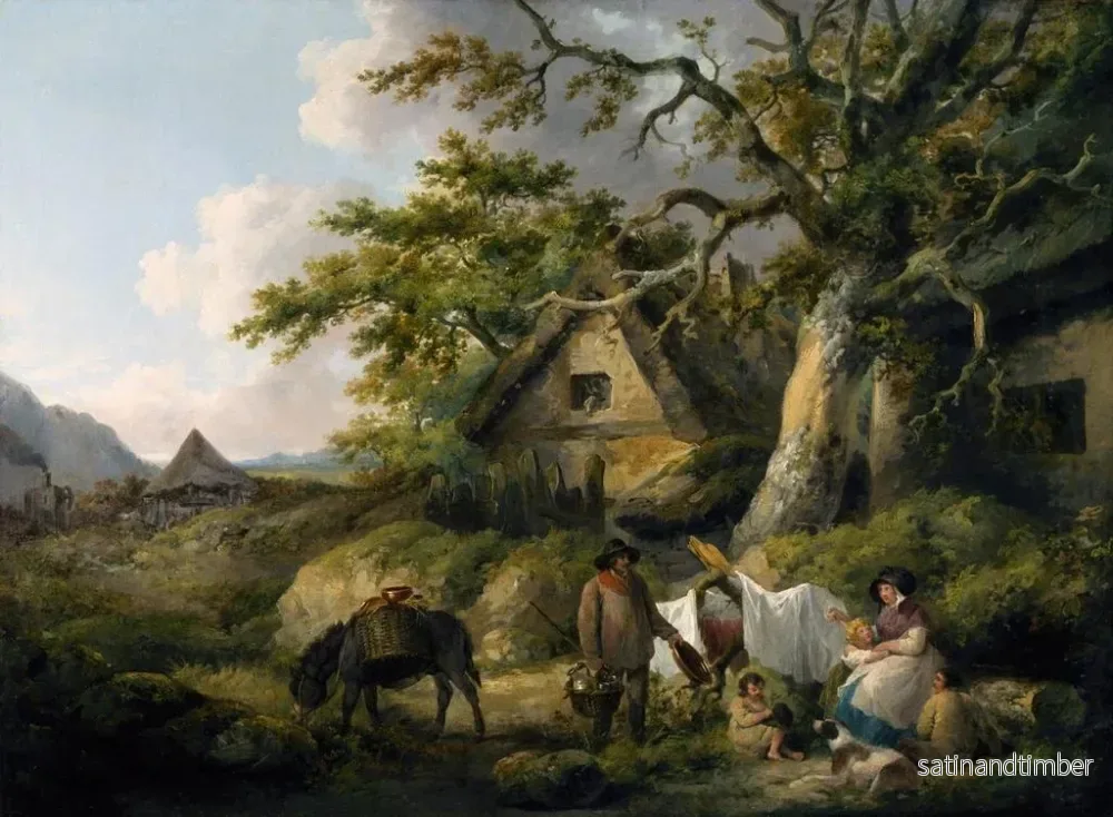 Reproduktion av målningen Vue à Enderby, Leicestershire - George Morland - Bild 2