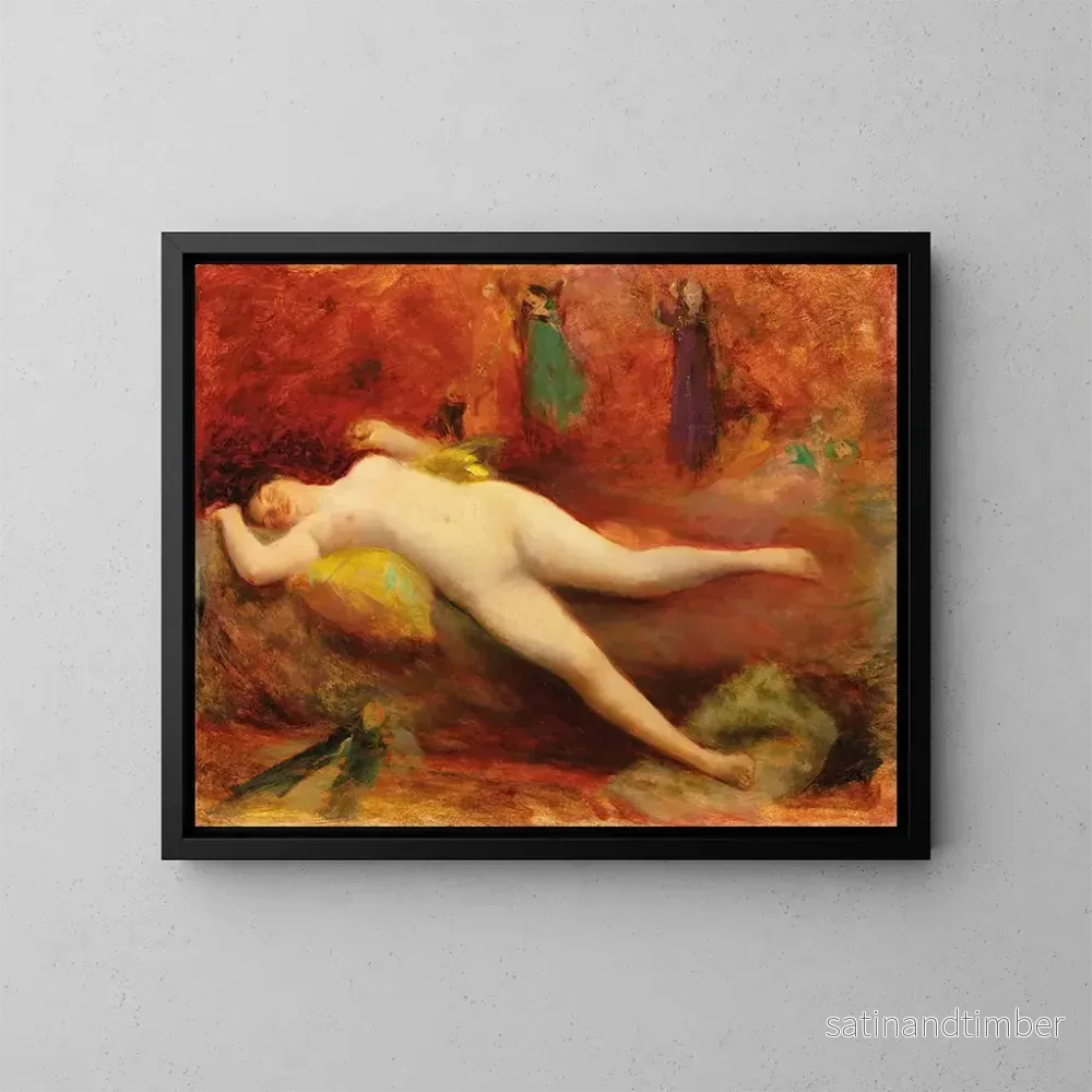 Reproduktion av målningen La femme poupée - Jean Veber