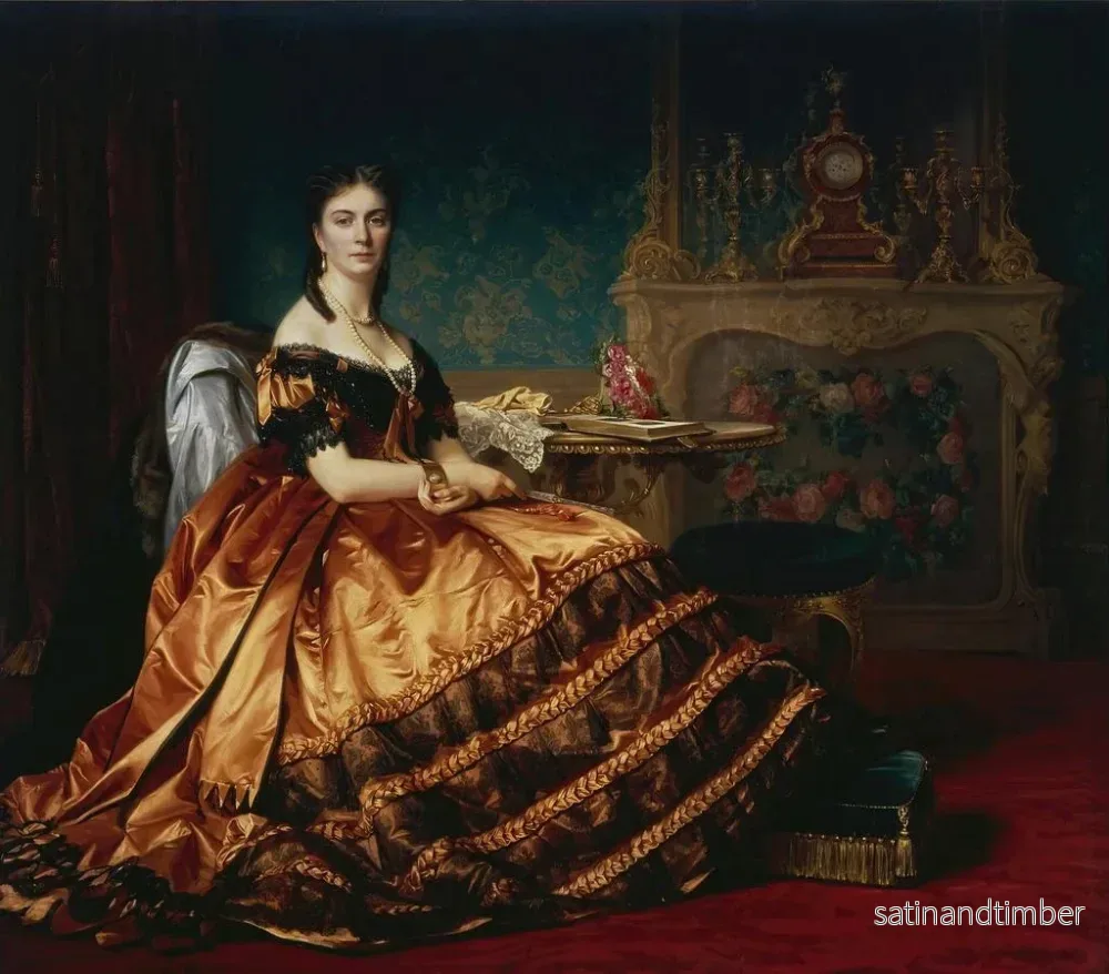 Reproduktion av målningen Portrait av Emilia Wodkowska - Józef Simmler - Bild 2