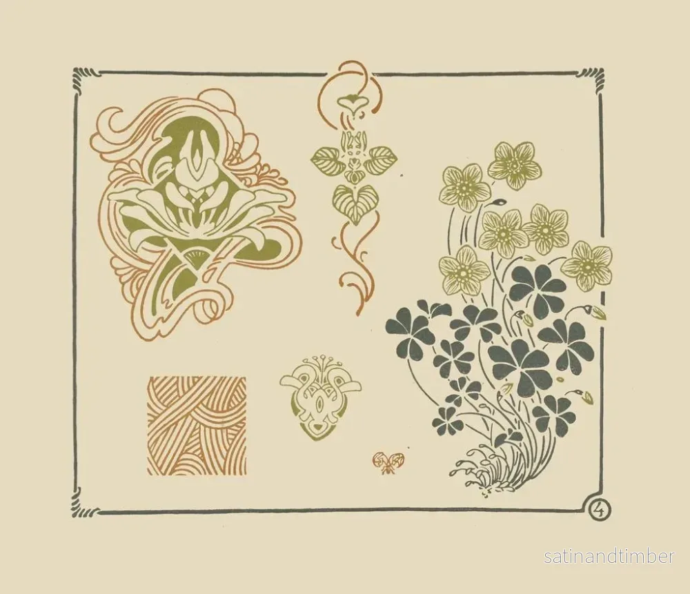 Reproduktion av målningen av abstrakt koncept baserat på blommor och blad - George Auriol - Bild 2
