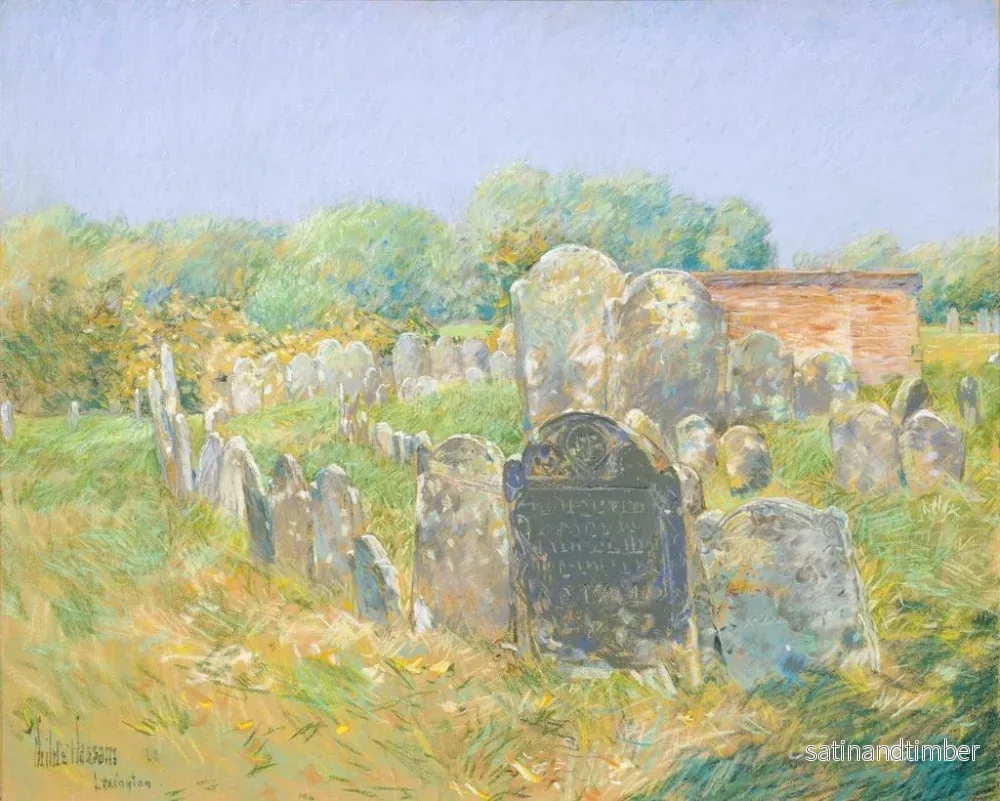 Reproduktion av målningen Cimetière colonial à Lexington - Childe Hassam - Bild 2