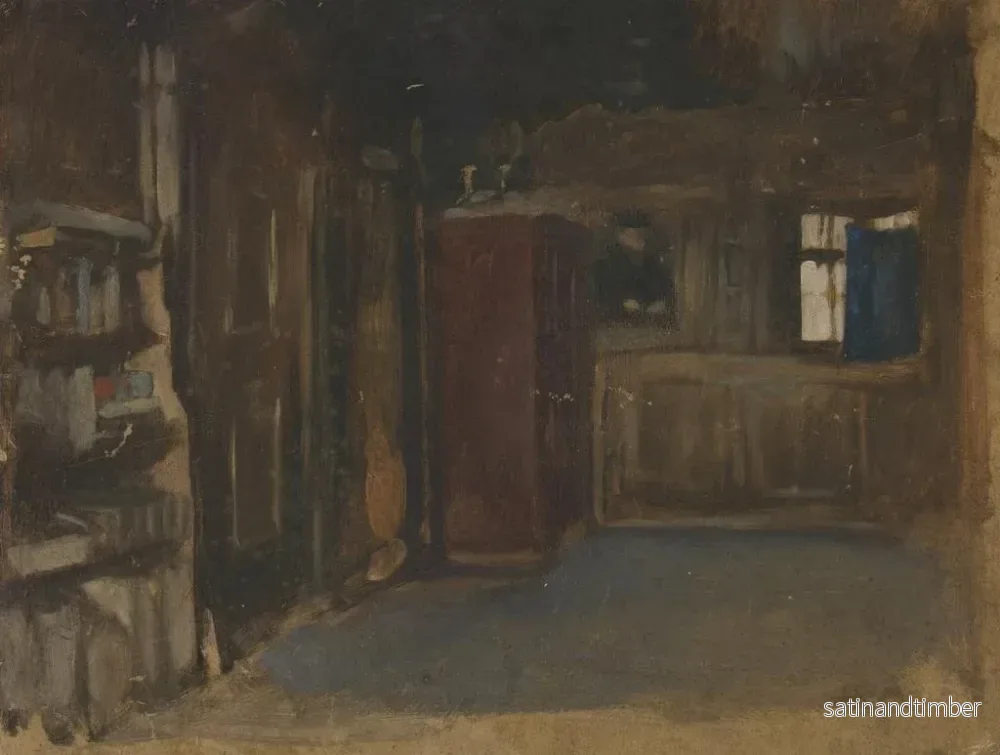 Reproduktion av målningen Studie av ett interiör - Edwin Austin Abbey - Bild 2