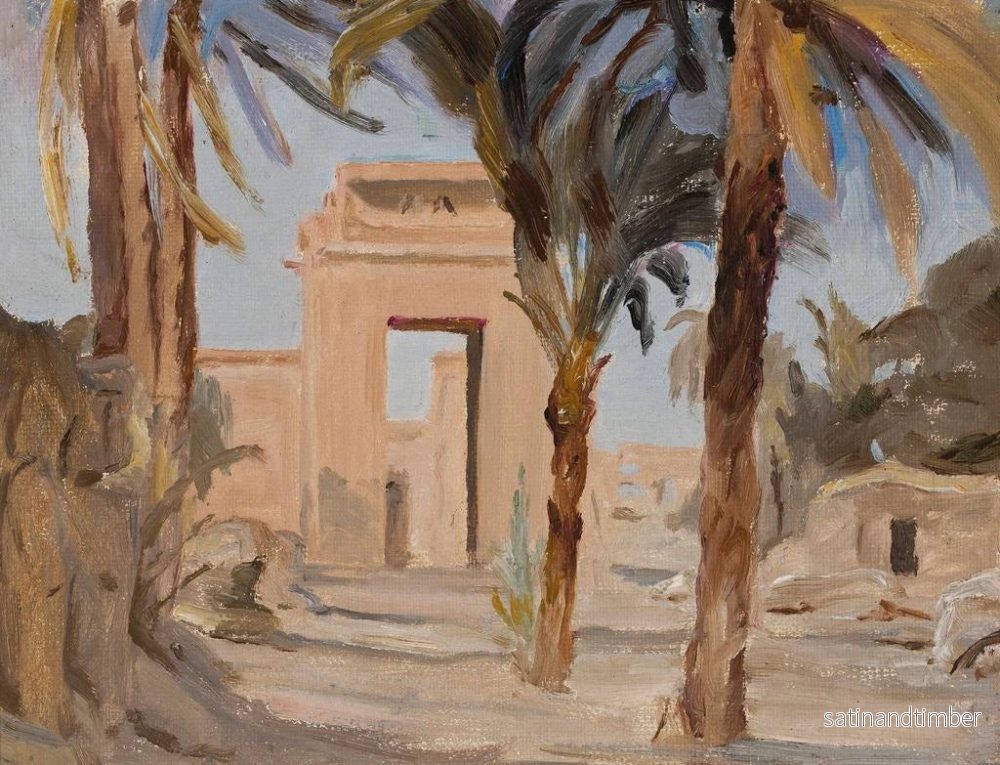 Reproduktion av målningen Entré till Karnak-templet under resan i Egypten - Jan Cybis - Bild 2