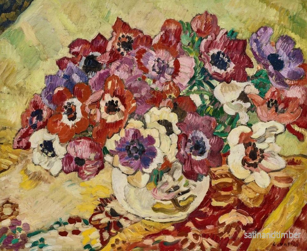 Reproduktion av målningen Bouquet d'animaux au vase oiseau sur fond jaune - Louis Valtat - Bild 2