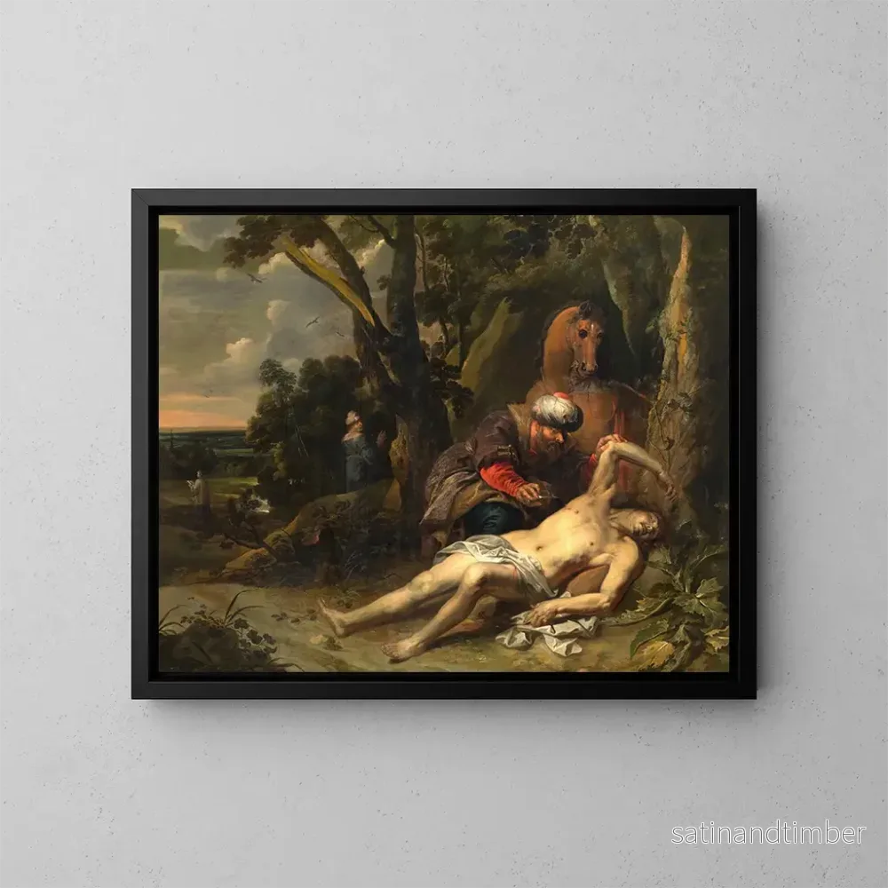 Reproduktion av målningen Le Bon Samaritain - Balthasar van Cortbemde